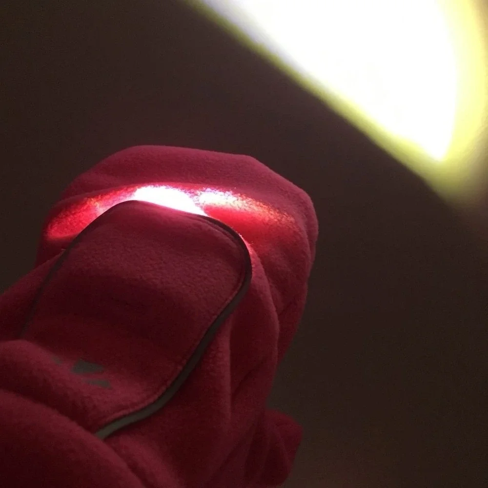 runLites Mittens Hot Pink Running Fleece Gloves size Large with battery
